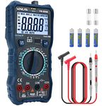 VENLAB Digital Multimeter, TRMS 6000 Counts Manual Range, DC AC Volt Ohm Circuit Tester for Voltage, Current, Resistance, Diodes Continuity, Capacitance, Frequency, NCV, Continuity