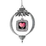 Inspired Silver - Grandma Charm Ornament - Silver Square Charm Holiday Ornaments with Cubic Zirconia Jewelry