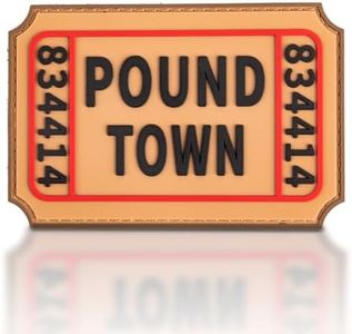 backtime Ticket to Pound Town PVC Patch Morale Patches Funny Tactical Patch with Hook and Loop, Military Patch for Backpack, Bag, Coat, Jacket, Dog Harness, Vest, Hat and Helmet, 3D Rubber Patch