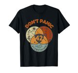 42 Answer to Life The Universe And Everything Don't Panic T-Shirt