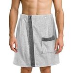 JEMIDI Sauna towelling kilt sarong M-XXL women or men from anthracite grey 100% cotton sauna kilt sauna sarong sauna towel (men grey)