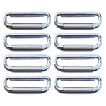 Rawk Stainless Steel 01-Chest 4 inch Drawer Chest,Drawer Handle,Pull Kadi,Pull Handle,knobs,kadi for Drawers and Bed Storage (Two-Tone,Silver,Pack of 6)