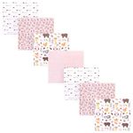 Hudson Baby Unisex Baby Cotton Flannel Receiving Blankets, 7-Pack, Girl Pinecone, One Size