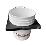 Pit Posse PP3352BK 5 Gallon Bucket Holder Rack Stand - Made in USA - Bucket Storage Mount for Garage, Race Trailers, Automotive Work Shops, Snowmobile - Fits Yeti or Standard 5 Gal Bucket (Black)