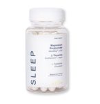 Atom Sleep Aid | Melatonin-Free | Sleep Faster With Powerful Extended Release Magnesium Glycinate, L-Theanine, L-Tryptophan For All Night Deep Sleep | Award Winning, Patented Ingredients-30 Capsules