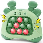 VOSTEVAS Pop Fidget Toy It Game, Quick Push Toy with Lights, Handheld Games Bubble Sensory Fidget Toys for Kids, 4 Modes, More Challenging Travel Portable Puzzle Game Machine, for 4+ Old (Green)