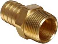 Anderson Metals-57001-1612 Brass Hose Fitting, Connector, 1" Barb x 3/4" Male Pipe