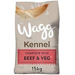 Wagg Kennel Complete Dry Adult Dog Food Beef & Veg 15kg - Meaty Ingredients Come 1st