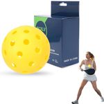 Proberos® 4Pcs Outdoor Pickleball Balls 74mm Diameter Pickleball Balls Hard PE 40-Hole Pickleball Balls High Elasticity and DurableHigh Bounce True Flight, Durable, Ideal for All Skill Levels