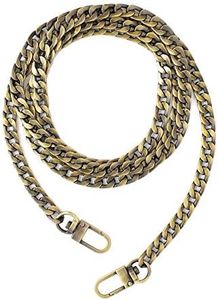 HUIANER Purse Chain with Buckles DIY Handbag Strap Shoulder Bag 120cm Long Metal Accessory Replacement Chain Strap (Bronze)