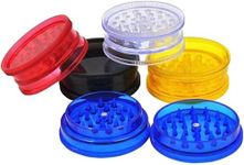 QBL® [Pack of 4] Colorful Plastic Herb Grinder with Magnetic Lid - 3 Piece Grinder Featuring Shark Tooth Shredding (Assorted), NO:1