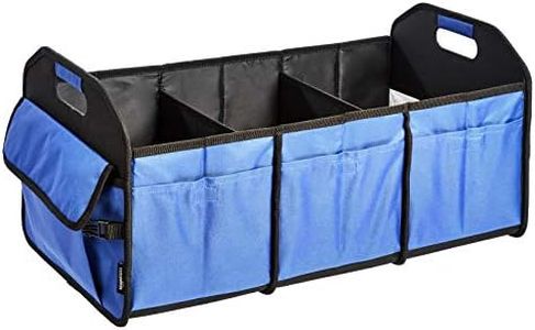 Amazon Basics Collapsible Portable Multi-Compartment Heavy Duty Cargo Trunk Organizer - Blue