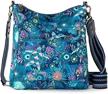 Sakroots Lucia Crossbody in Repreve Eco-Twill, Royal Blue Seascape, One Size