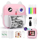 EAONE Instant Camera for Kids,Upgrade Selfie Kids Camera,Digital Zero Ink Video Camera with 5 Rolls Print Paper, 32G TF Card, 48MP Digital Camera with Dual Lens,Gifts for Kids