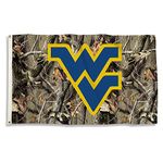 BSI NCAA West Virginia Mountaineers 3x5' Flag with Grommets-Realtree Camo Background