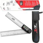 Digital Angle Finder Ruler 7 Inch / 200 mm Stainless Steel with Case, Digital Protractor Angle Finder for Woodworking Measurement, Angle Measuring Tool by S&F STEAD & FAST