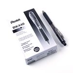 Pentel Wow! Retractable Ballpoint Pen, 1.0mm Bold Point, Black Ink, Box of 12