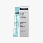PUREGRAM Hyaluronic Hyper Glow Wrapping Mask 24 Pack (12.99 fl oz Total) Peel-Off Hydration Face Mask with Hyaluronic Acid,Macadamia Seed Oil & Vitamin Complex for Radiant Glow,Korean Skincare
