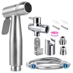 Handheld Bidet Sprayer Kit - Stainless Steel Douche Muslim Shower Spray with Hose Bidet for Toilet Cleaning, Pet Bath, Personal Hygiene (4pack) (A)