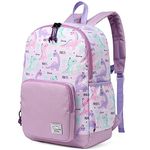 Kids backpacks Girls,VASCHY Cute Lightweight Water Resistant Toddler Kindergarten Preschool Backpack Purple Dinosaurs Purple Dinosaurs