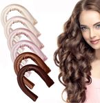 6Pcs Heatless Hair Curler Satin Covered No Heat Hair Rollers Wavy Hair Twist Pillow Flexi Rods Styling Rollers Hair Curlers To Sleep in Flexible Curling Rods Headband for All Hair Types