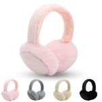 TSLBW Earmuffs Winter Ear Muffs Fluffy Earmuffs for Women Men Girls Plush Ear Cover Soft Velvet Ear Muff Winter Ear Warmers for Kids Ear Warmer Protection from Wind (Pink)