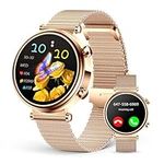 2024 Smart Watch (Answer/Make Calls), AMOLED Display Fitness Tracker, Heart Rate/Sleep Monitor/Pedometer/Calories, Multiple Sports Modes, Waterproof Women's Watch for Android iPhone