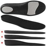 Ailaka Height Increase Insoles for Men Women - 1 Pair PU Shoe Lifts Inserts Elastic Shock Absorbing Sports Thick Shoe Insoles Height Increase, Elevator Inserts for Men Women