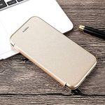 Helix Wallet Leather Flip Cover for Samsung Galaxy J7 Prime Gold