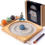 Zen Garden - Zen Garden Kit for Desk - The Christmas Zen Gift - Kinetic Sand Tray Therapy Kit - Zen Office Decor & Home Meditation - Handcrafted Accessories - Japanese Zen Garden Sand