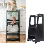 dadada Toddler Tower - Kids Step Stool with Safety Rail - Adjustable Montessori Step Stool for Kids - Toddler Learning Tower with Protection - Kitchen Toddler Step Stool - Graphite