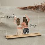 WEHATKE Customized Acrylic Plaque For Bestie | Gift For Best Friend | Gift For Besties | Name Gift For Best Friend (Design 12)