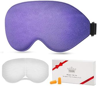 Cavoilu Sleep Mask, Weighted Eye Mask for Sleeping, Microwave Lavender Moist Heat Warm Eye Mask for Home Office, Sleep Eye Masks for Women