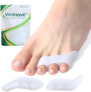 Welnove Gel Pinky Toe Separators - 8 Pack Pinky Toe Spacers, Bunion Cushions Pads for Women＆Men, Silicone Little Toe Protectors for Preventing Rubbing & Relieve Pressure(White)