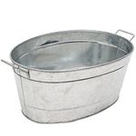 Achla Designs C-51 Standard Oval Galvanized Steel Tub