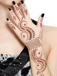 AMRIT 2 Pcs Heena Tatto Stencil for Both Hand Set, India Henna Style, Hand Tattoo Stencil, Design Set for Women & Girls, Temporary Tattoo (AMRIT Stencil XL Pack of 2 03)