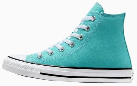 Converse Unisex Chuck Taylor All Star Seasonal Colour High Top Sneakers, Double Cyan, Size 6, Double Cyan, 8 Women/6 Men