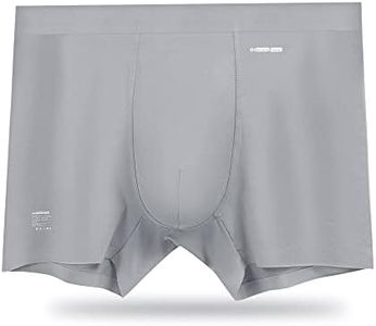 ABananaCover Premium Men's Naked Feeling Air Micro Modal Boxer Briefs - Superior To Cotton Underwear - 3X Softer Than Cotton - 3" Snug-Fit Athleisure Mens Underwear Trunks - Molybdenum Grey, Large