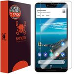 Google Pixel 3 XL Screen Protector [2-Pack, Case Compatible], Skinomi TechSkin [Full Edge Coverage] [High Definition] Non-Bubble Clear TPU Screen Protector Google Pixel 3 XL