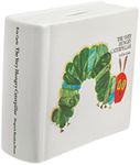 Godinger Eric Carle Kids Book Shaped Piggy Bank, The Very Hungry Caterpillar