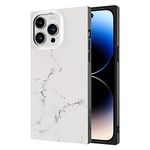 Cocomii Square Marble iPhone 11 Pro Max Case, Slim Thin Glossy Soft Flexible TPU Silicone Rubber Gel Trunk Box Square Edges Fashion Bumper Cover Compatible with Apple iPhone 11 Pro Max 6.5" (White)