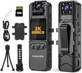 【Upgraded】1.4” Screen Body Camera with Audio and Auto Video Night Vision 1440P UHD Mini Police Wearable Body Worn Cam Portable Small Personal Camcorder Sport Action Outdoor Video Recorder (2K-128GB)