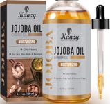 Kanzy Jojoba Oil 120ml Cold Pressed for Hair, Nails, Eyelash & Eyebrow Growth - Vegan & Cruelty Free for Skin, Face & Body as Carrier, Massage Oil