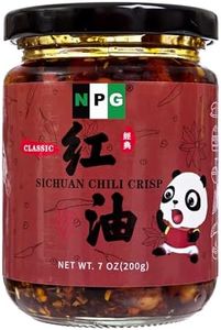 NPG Classic Sichuan Chili Crisp 7 Oz, Medium Heat, Crunchy Fried Peppers Ready to Eat Sauce for Noodle Mix, Topping, Dipping, Premium Sichuan Condiment with Spicy Kick