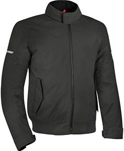 Oxford Chaqueta Moto Impermeable Harrington Negro (Top L, Negro)