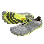 Vibram Mens V-Run Running Shoe (Grey/Yellow, Numeric_7_Point_5)