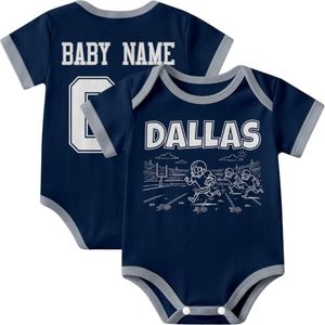 KREDE Dallas Bodysuit Custom Name Baby Clothes for Baby Boy Gifts