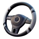 Lifetooler Steering Wheel Covers Ice Silk Microfiber Leather Universal 38cm(15") Breathable Anti Skid Steering Wheel Cover Car Interior Accessories for Auto Van Truck SUV (grey)