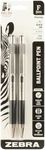 Zebra Pen F-301 Ballpoint Stainless Steel Retractable Pen, Fine Point, 0.7mm, Black Ink, 2 Pack, 27112