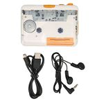 USB Cassette to MP3 Converter, Portable Cassette Player, Portable Tape Player Captures MP3 Audio Music with Earphone from Tapes to Mp3 for PC/Laptops/OS Device